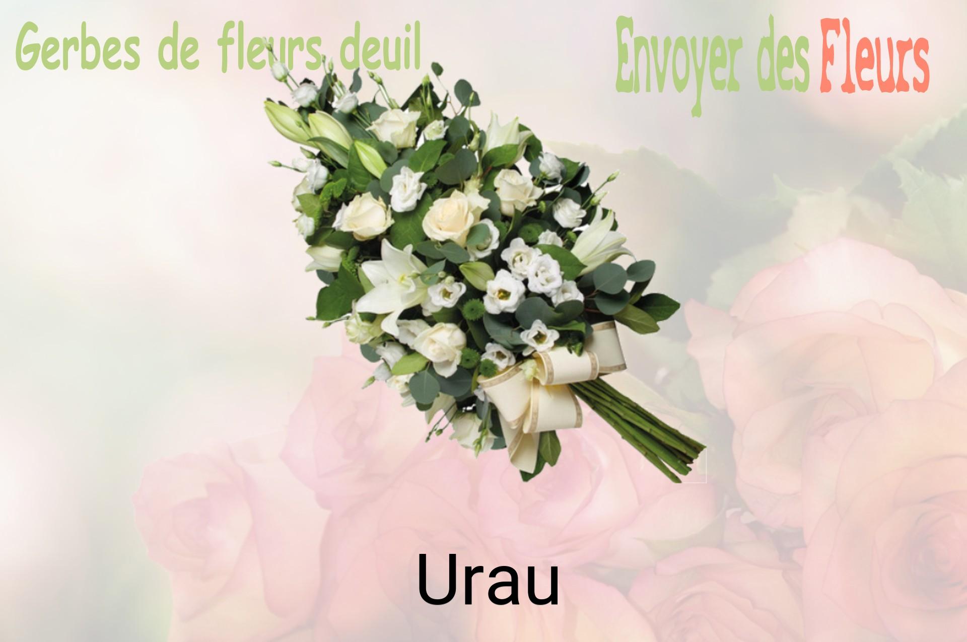 Gerbe de fleurs de deuil livrée à Urau